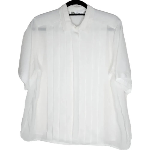 LABLOUSE SHEER BLOUSE - WHITE - Picture 4 of 4